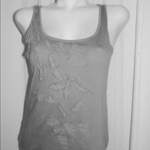 Talbots super soft cotton top with leaf appliqués.